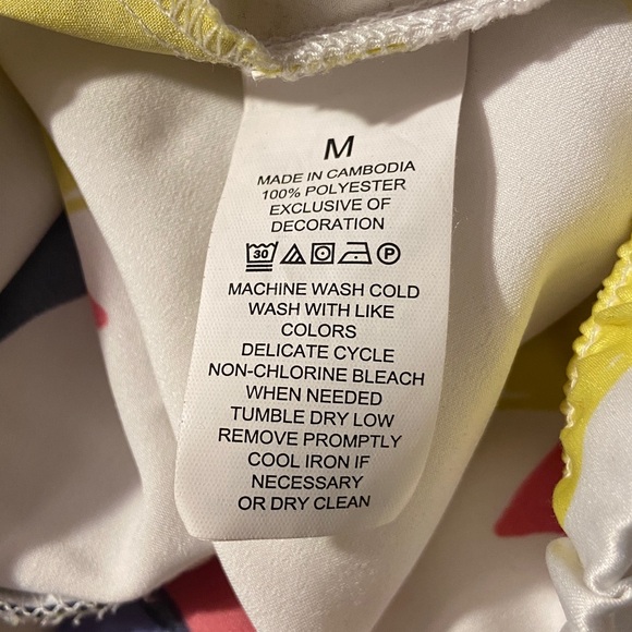 Kate Spade New York Lemon Print Short Satin Pajama Set Size M Lounge Sleepwear - Picture 5 of 6